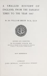 Tapa de A smaller history of England from the earliest times to the year 1887