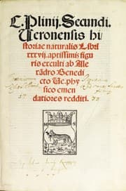 Tapa de C. Plinij Secundi Veronensis Historiae naturalis libri xxxvij