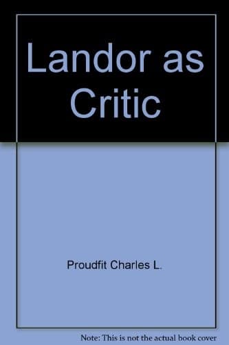 Tapa de Landor as critic