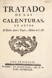 Tapa de Tratado de las calenturas segun la observacion, y el mecanismo