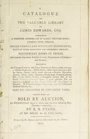 Tapa de A catalogue of the valuable library of James Edwards, Esq. ...