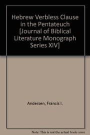 Tapa de The Hebrew verbless clause in the Pentateuch