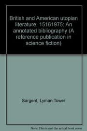 Tapa de British and American utopian literature, 1516-1975
