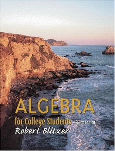 Tapa de Algebra for college students.