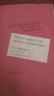 Tapa de An introduction to subject indexing