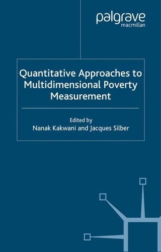 Tapa de Quantitative approaches to multidimensional poverty measurement