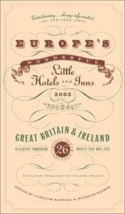 Tapa de Europe's Wonderful Little Hotels and Inns 2003