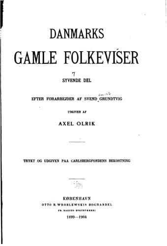 Tapa de Danmarks gamle folkeviser
