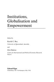 Tapa de Institutions, globalisation, and empowerment
