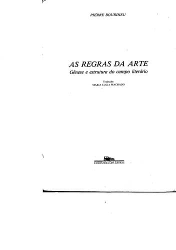 Tapa de Regras da Arte, As