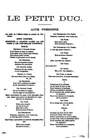 Tapa de Le Petit Duc: Opéra Comique in Three Acts, by Henry Meilhac and Ludovic Halévy