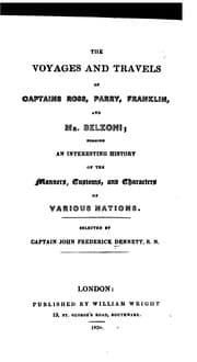 Tapa de The Voyages and Travels of Captains Ross, Parry, Franklin, and Mr. Belzoni: Forming an ...