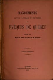 Tapa de Mandements, lettres pastorales et circulaires des évêques de Québec