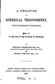 Tapa de A treatise on spherical trigonometry, by W.J. M'Clelland and T. Preston