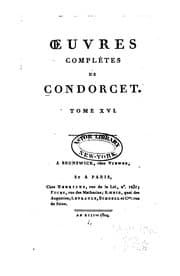 Tapa de Oeuvres complètes de Condorcet