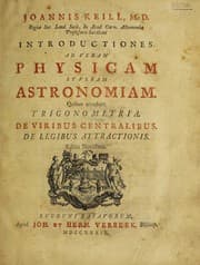 Tapa de Introductiones ad veram physicam et veram astronomiam. Quibus accedunt Trigonometria. De viribus centralibus. De legibus attractionis