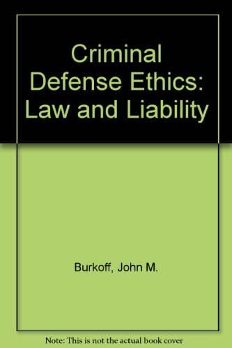Tapa de Criminal defense ethics