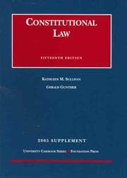 Tapa de Constitutional Law 15th Ed, 2005 Supplement