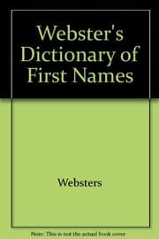 Tapa de Webster's dictionary of first names