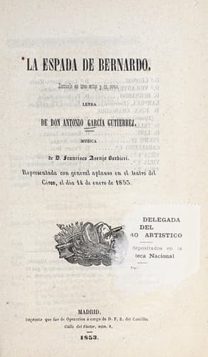 Tapa de La espada de Bernardo