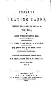 Tapa de A selection of leading cases, on various branches of the law: with notes