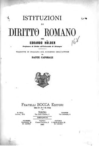 Tapa de Istituzioni di diritto romano