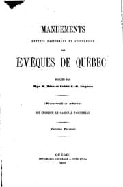 Tapa de Mandements, lettres pastorales et circulaires des évêques de Québec