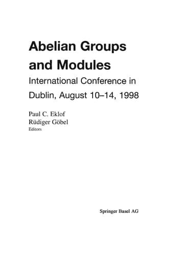 Tapa de Abelian Groups and Modules