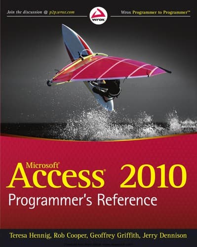 Tapa de Microsoft Access 2010 programmer's reference