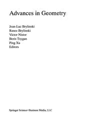 Tapa de Advances in Geometry