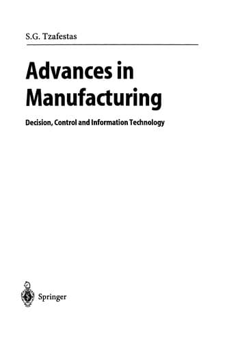 Tapa de Advances in Manufacturing
