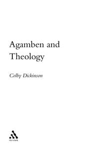 Tapa de Agamben and theology