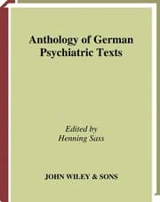 Tapa de Anthology of German psychiatric texts