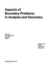 Tapa de Aspects of Boundary Problems in Analysis and Geometry