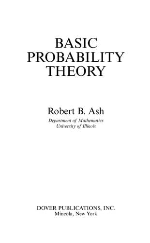 Tapa de Basic probability theory