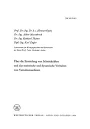 Tapa de Über die Ermittlung von Schnittkräften und das statistische und dynamische Verhalten von Verzahnmaschinen