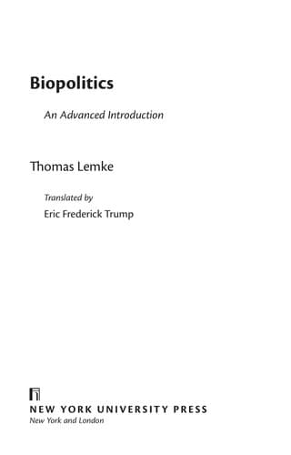 Tapa de Biopolitics