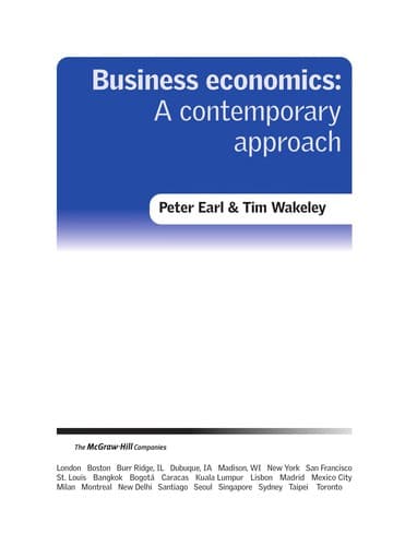 Tapa de Business economics