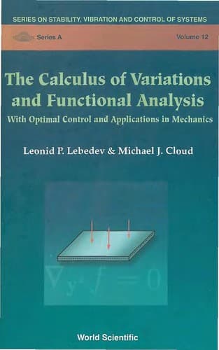 Tapa de The calculus of variations and functional analysis