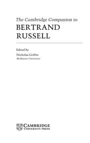 Tapa de The Cambridge companion to Bertrand Russell