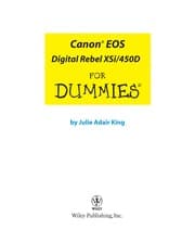 Tapa de Canon EOS Digital Rebel XSi/450D for dummies