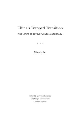 Tapa de China's Trapped Transition