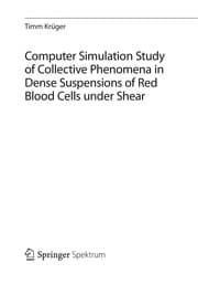 Tapa de Computer Simulation Study of Collective Phenomena in Dense Suspensions of Red Blood Cells under Shear