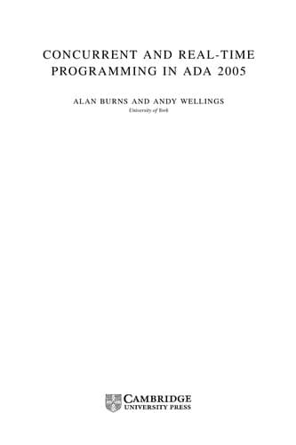 Tapa de Concurrent and real-time programming in Ada 2005
