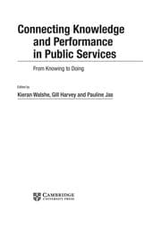 Tapa de Connecting knowledge and performance in public services