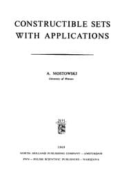 Tapa de Constructible sets with applications