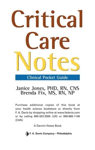 Tapa de Critical care notes