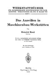 Tapa de Das Anreißen in Maschinenbau-Werkstätten
