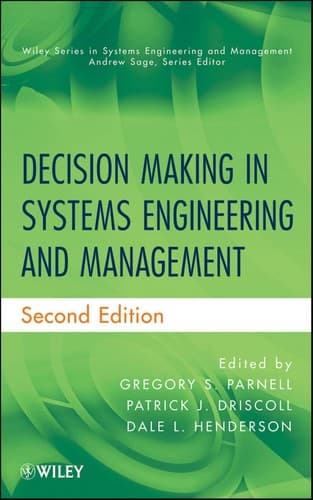 Tapa de Decision making in systems engineering and management