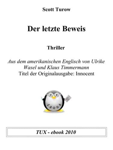 Tapa de Der letzte Beweis